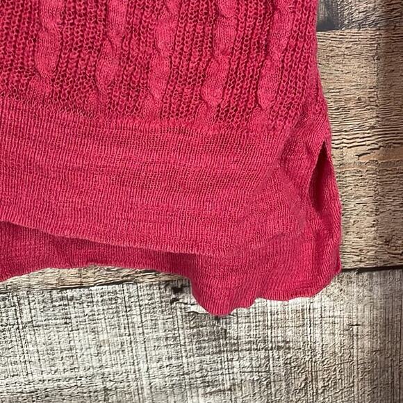 Lucky Brand Ivory Pink Ombre Long Sleeve Sweater Top Size Medium - Picture 3 of 7